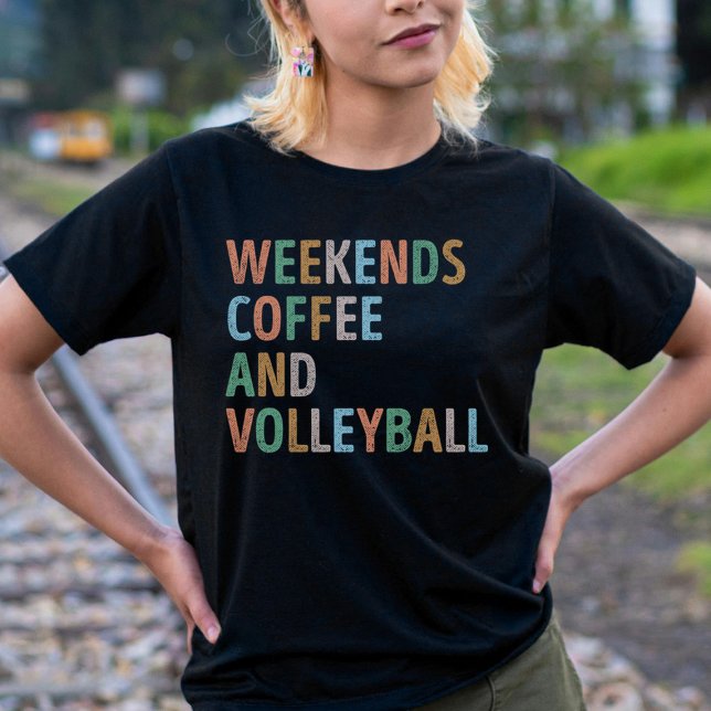 Wochenenden Mama Kaffee und Volleyball T-Shirt (Von Creator hochgeladen)