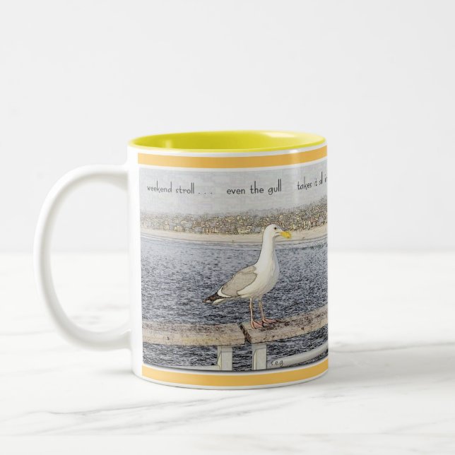 Wochenendestroll-Tasse Zweifarbige Tasse (Links)