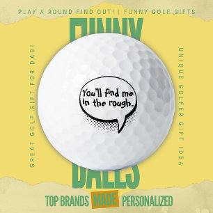 Wochenendgolfer Humor Ihr werdet mich im Rough fin Golfball