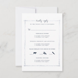 Wochenendhochzeit   Kombinierte RSVP-Karte RSVP Karte