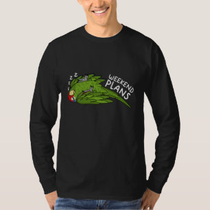 Wochenendpläne Papagei I Schlafen Mexiko Rot Kopf T-Shirt