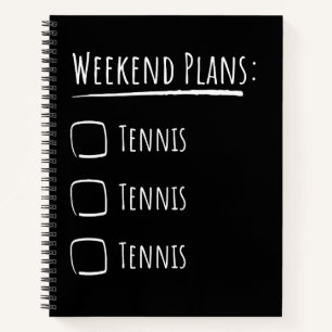 Wochenendpläne Tennis Notizbuch