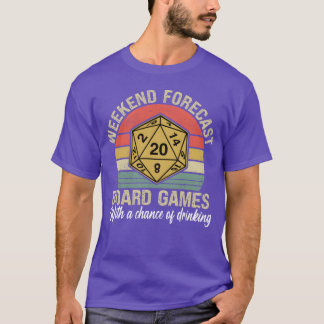 Wochenendprognose Brettspiele und Trinken Familie  T-Shirt
