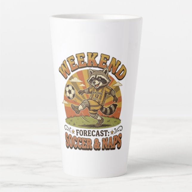 Wochenendprognose Fußball und Nickerchen Lustiger  Milchtasse (Vorderseite)