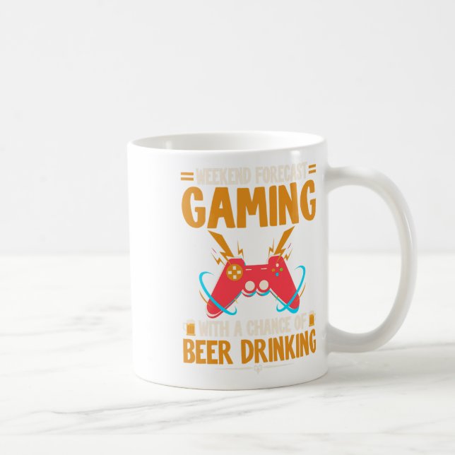 Wochenendprognose Gaming Clothes Computervideospie Kaffeetasse (Rechts)