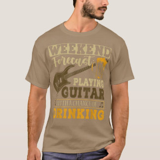 Wochenendprognose Gitarre spielen mit Drink Rock T-Shirt