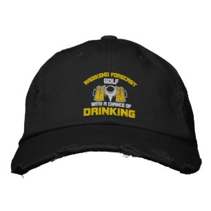 Wochenendprognose Golf und Bier Spaß Bestickte Baseballkappe
