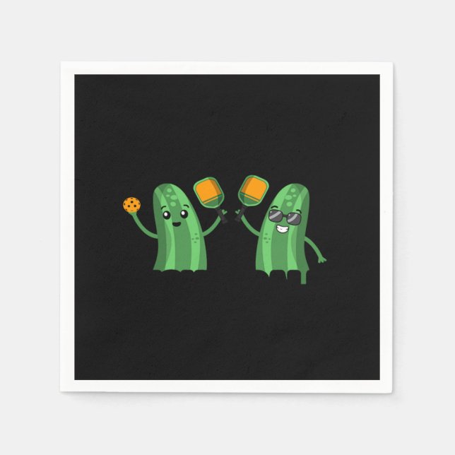 Wochenendprognose Pickleball mit Dinki-Chance Serviette (Vorderseite)