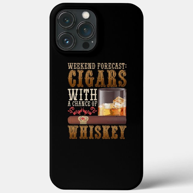 Wochenendprognosen für Zigarren und Whiskey Scotch Case-Mate iPhone Hülle (Rückseite)