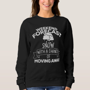 Wochenendschnee mit der Möglichkeit, sich zu entfe Sweatshirt