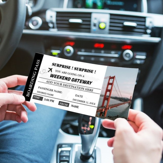 Wochenendüberraschung Boarding abholen Ticket Einladung (Von Creator hochgeladen)