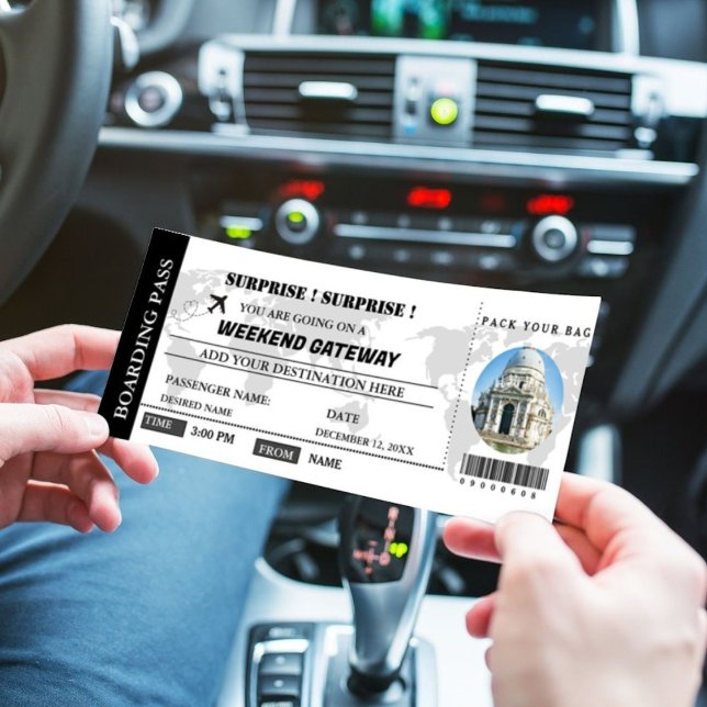 Wochenendüberraschung Boarding abholen Ticket Einladung (Von Creator hochgeladen)