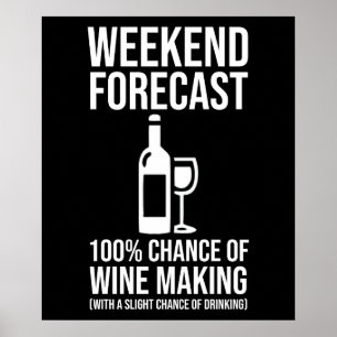 Wochenendvorhersage - 100% Chance auf Weinherstell Poster