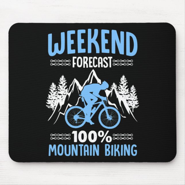 Wochenendvorhersage 100% Mountainbike Mtb  Mousepad (Vorne)