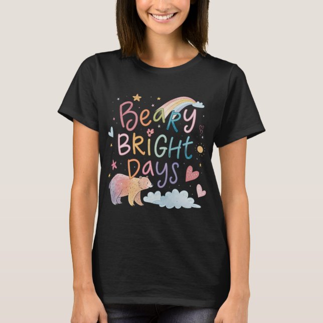 Wochenendvorhersage: Camping mit Bären T-Shirt (Vorderseite)