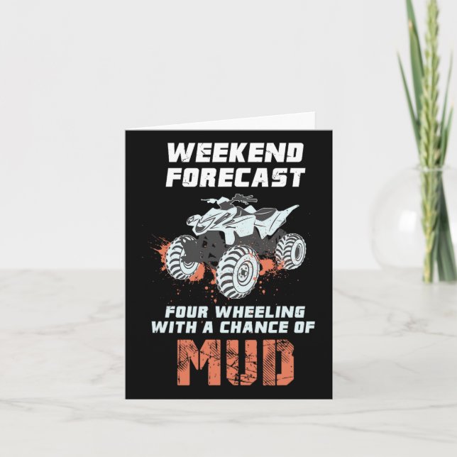 Wochenendvorhersage Four Wheeling - 4wheels Off-ro Karte (Vorderseite)