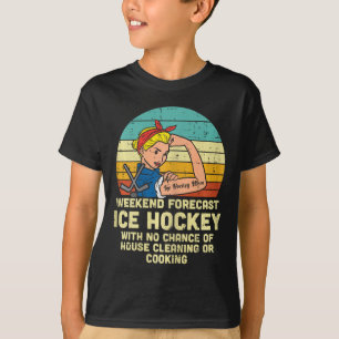 Wochenendvorhersage für Eishockey-Mamas Lustiger S T-Shirt