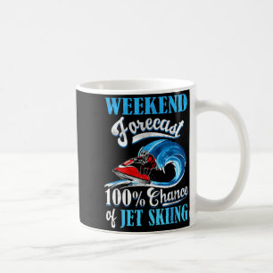 Wochenendvorhersage Jetski fahren auf dem See Lebe Kaffeetasse