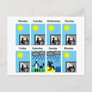 Wochenendwetter immer Ist zum Kotzen Postkarte