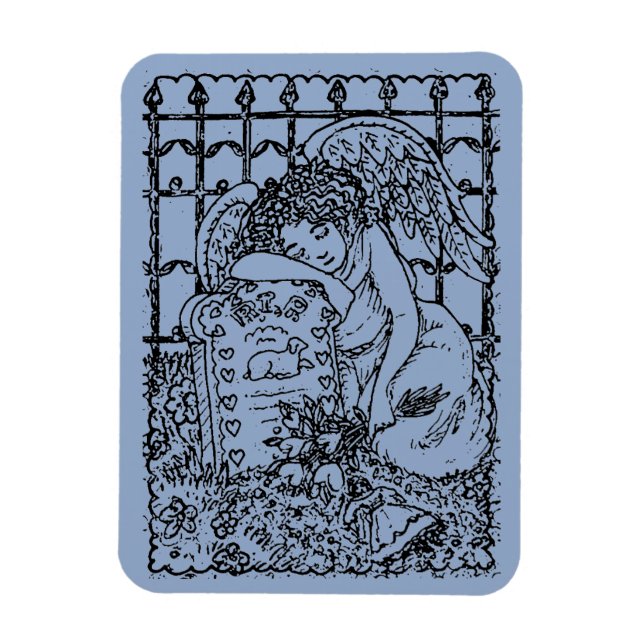 WOCHENGARDISCHE ANGEL, FRIEDHOF MOURNING BEILEID MAGNET (Vertikal)