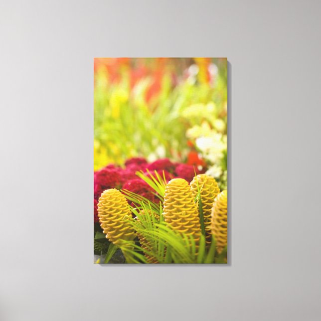 Wochenmarkt für Obst und Gemüse. Leinwanddruck (Vorderseite)