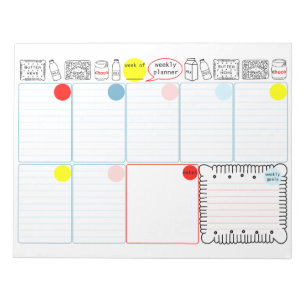 Wochenplaner Notepad, Weekly To Do List Notizblock