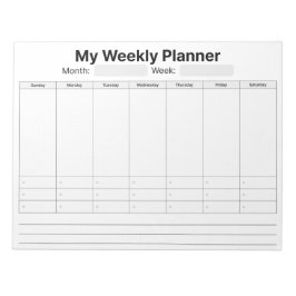 Wochenplaner Notizblock