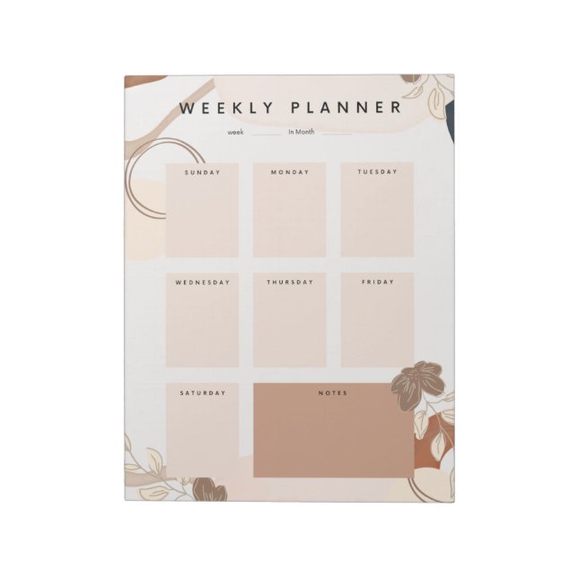 Wochenplaner Notizblock (Rotiert)