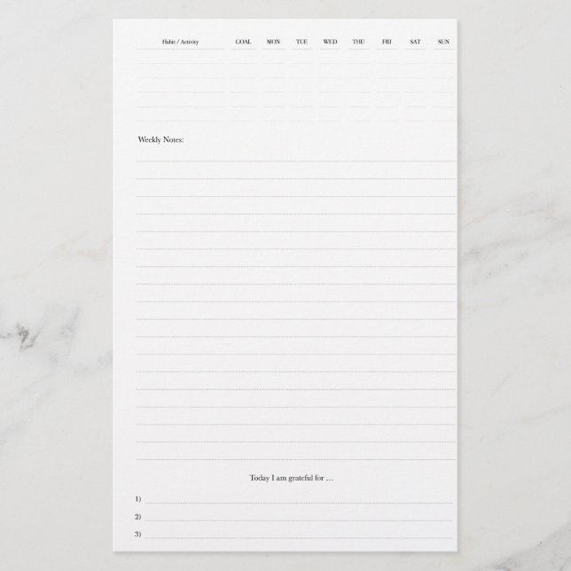 Wochenplaner Pagew (Vorderseite)