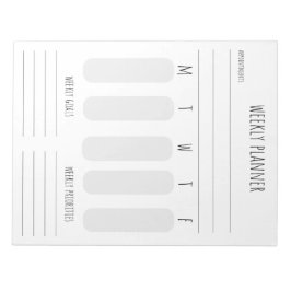 Wochenplannotiz Notizblock