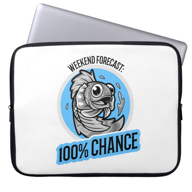 Wochenprognose 100% Chance T - Shirt Laptopschutzhülle (Vorderseite)