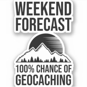 Wochenprognose - 100% Geocaching-Chance Aufkleber