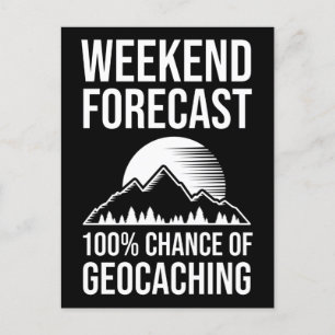Wochenprognose - 100% Geocaching-Chance Postkarte