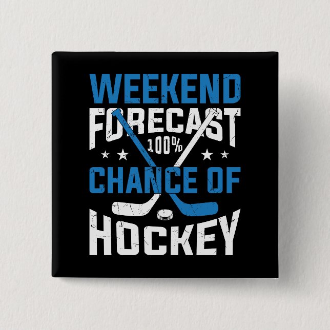 Wochenprognose: 100 % Hockey Button (Vorderseite)