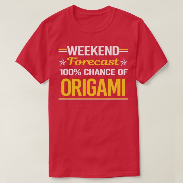 Wochenprognose 100 Origami T-Shirt (Design vorne)