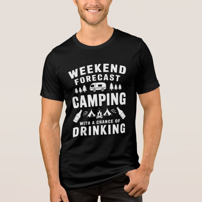 Wochenprognose: Camping Tri-Blend Shirt (Vorderseite)