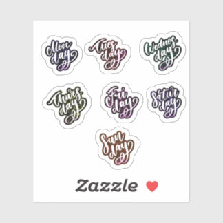 Wochentage Aufkleber