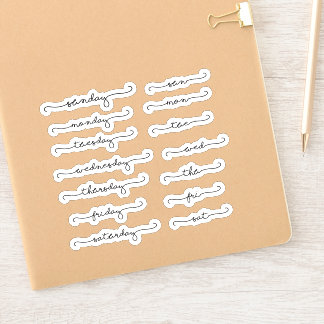 Wochentage des Planneraufklebers Aufkleber