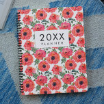 Wochentags und monatlich planer<br><div class="desc">Moderner und eleganter wöchentlicher und monatlicher Planer mit einem farbenfrohen,  roten Mohn-Cover.</div>