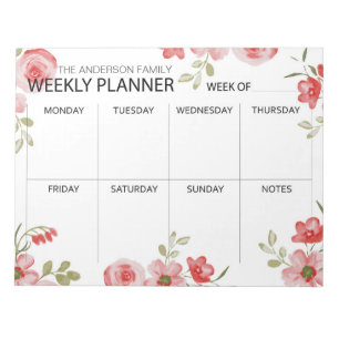 Wochentagskommentar Notizblock