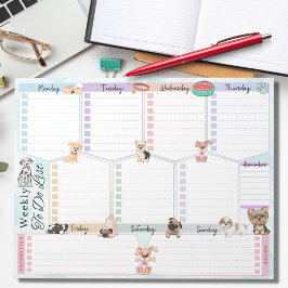 Wöchentlich zu tun Liste Niedlicher Hunde mehrfarb Notizblock