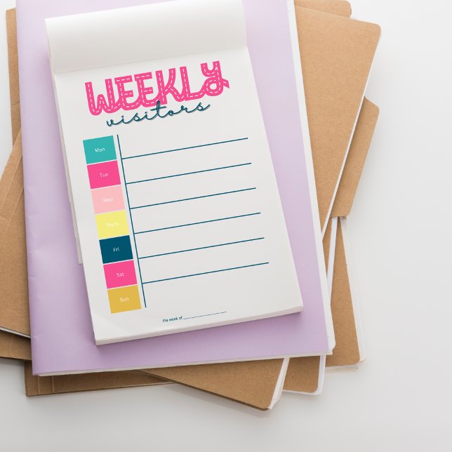 Wöchentliche Besuche, Betreuung, Alterung der Elte Notizblock (Von Creator hochgeladen)