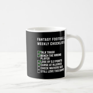 Wöchentliche Checkliste Fantasy-Fußball Lustiger S Kaffeetasse