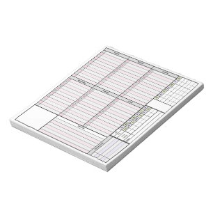 Wöchentliche Planerseite mit Tracker & Monatsraste Notizblock