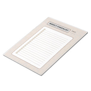 Wöchentlicher Checklistenplaner Notizblock