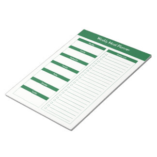 Wöchentlicher Essensplaner - Jäger Green Notizblock