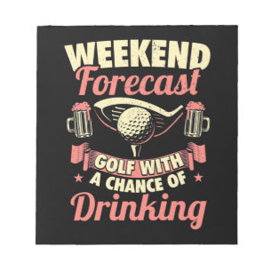 Wöchentlicher Golf mit der Möglichkeit zu trinken Notizblock