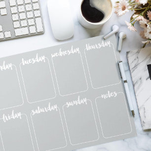 Wöchentlicher Kalender für die benutzerdefinierte  Notizblock