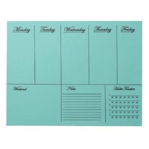 Wöchentlicher Kalender Notizblock