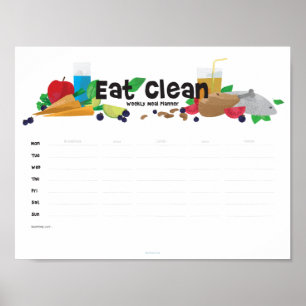 Wöchentlicher Mahlzeit-Planer Poster
